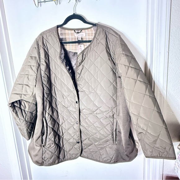 Philosophy Quilted Jacket Olive Green Plus Size 3X NWT - Picture 2 of 9